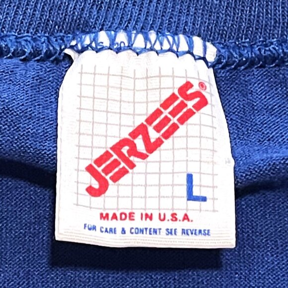 Betty Boop T-Shirt 1995 Blue Sun Hat Pudgy Bimbo Cartoon Jerzees USA Large VTG - Picture 10 of 11